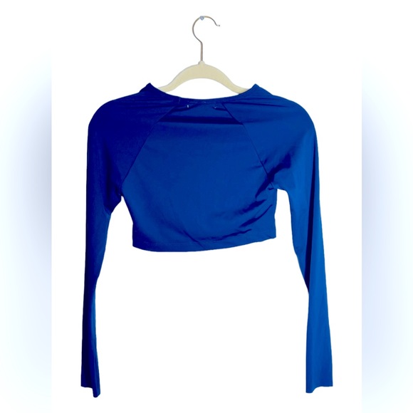 House of Harlow electric blue cropped workout top - Picture 3 of 4